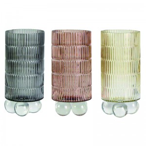 Najpredávanejšie QRF Jedinečný dizajn Farebná sklenená váza so sklenenou guľou