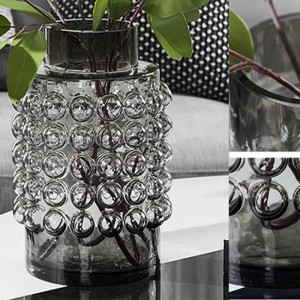КРФ врућа продаја јединственог дизајна једнобојне стаклене вазе у две величине