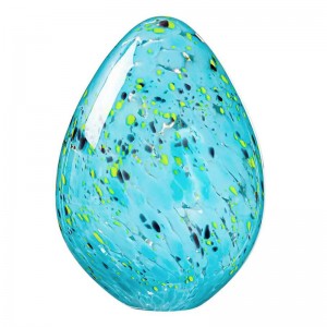 QRF Wholesales Unique Easter Eggs Blown Colorful Glass Decoration
