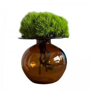 QRF Best Sales Natatanging Disenyo Makukulay na Flower Glass Vase