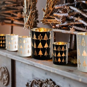 КРФ најпродаванији божићни дизајн свећњак, ЛЕД лампа на батерије и боца за вино, савршена декорација стола за ваш Божић и забаву.
