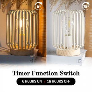 QRF Cele mai bune vânzări Lampă albă de fier de masă cu baterie cu funcție de cronometru