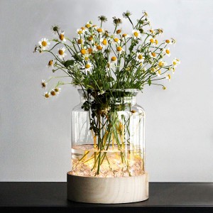 I-QRF Hot Selling Superior Design Glass Vase Enokukhanya kwe-LED