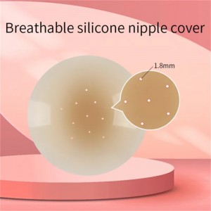 Strapless ademend gat siliconen nippel Cover