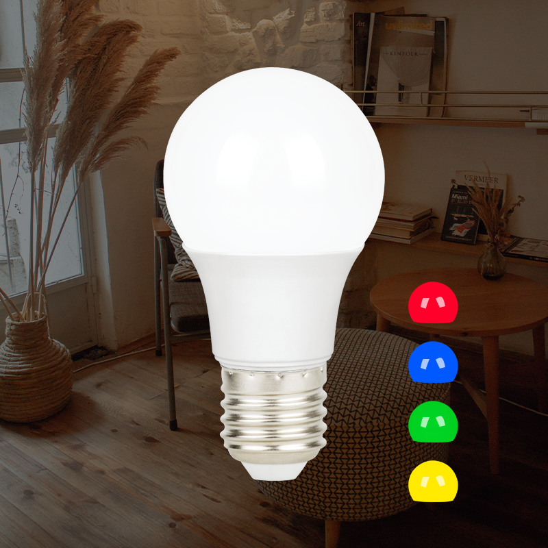 China Wholesale Warm White Led Bulbs Quotes Pricelist - LED Bulb with Four Color Lamp Cover   – Red100