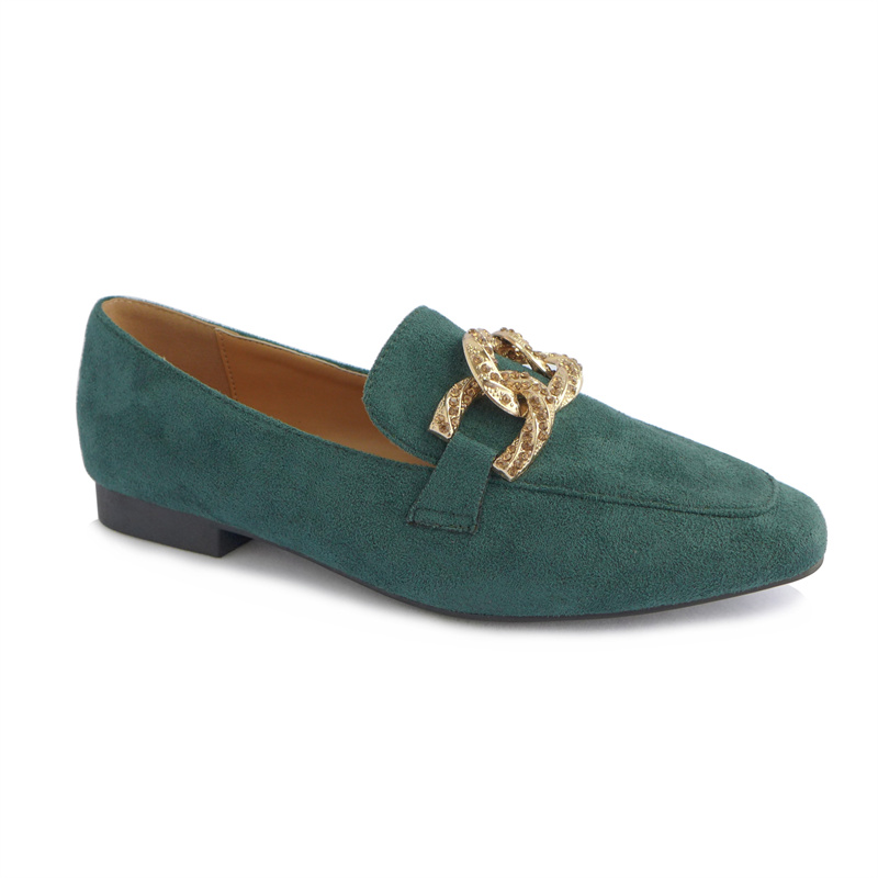 ʻO Refineda Wahine Wahine Pointy Loafer Flat ʻoluʻolu Faux Suede Work Shoes, Cute Penny Loafer Slip on Ballet Flat