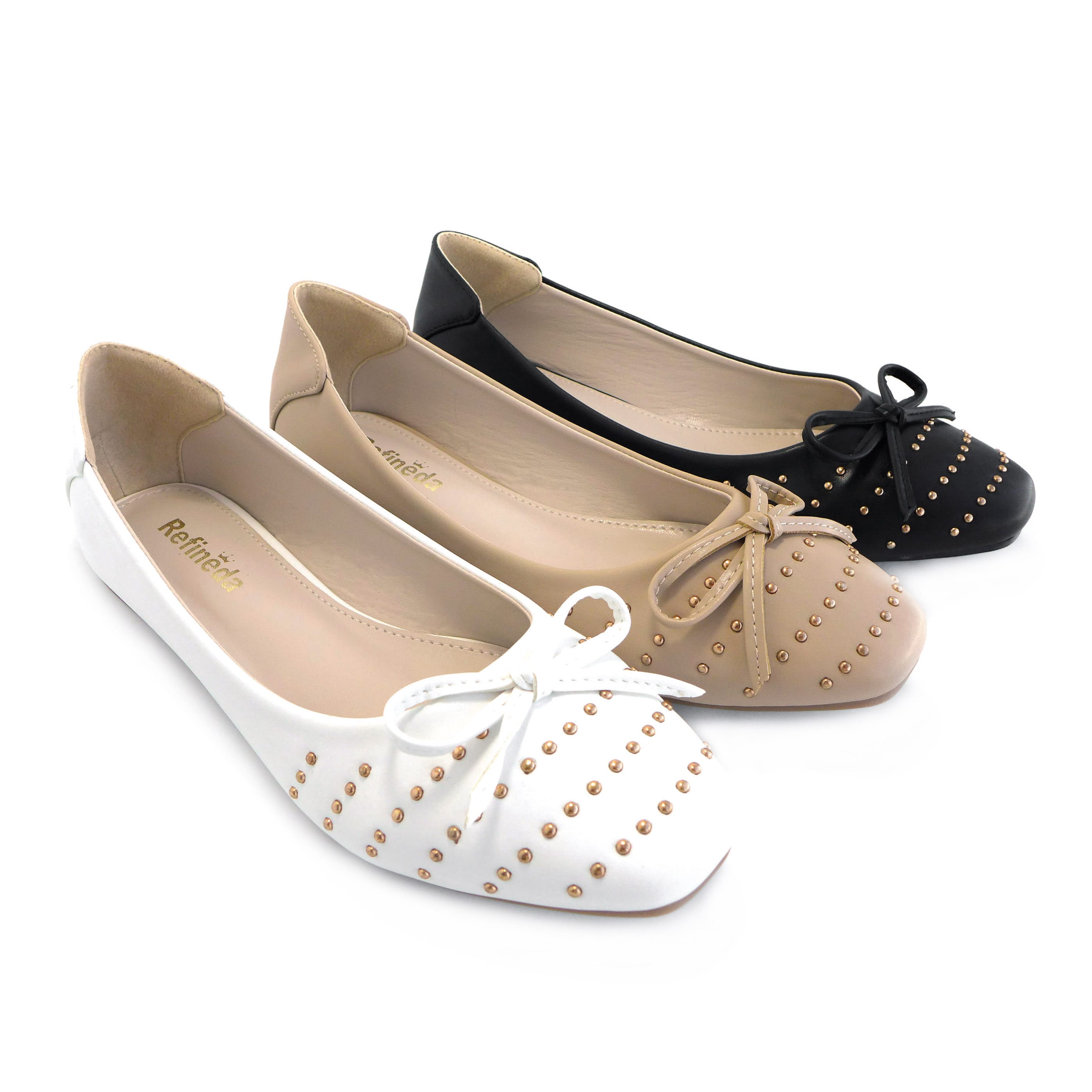 Pantofi Refineda pentru femei, cu talpă simplă, cu balerină