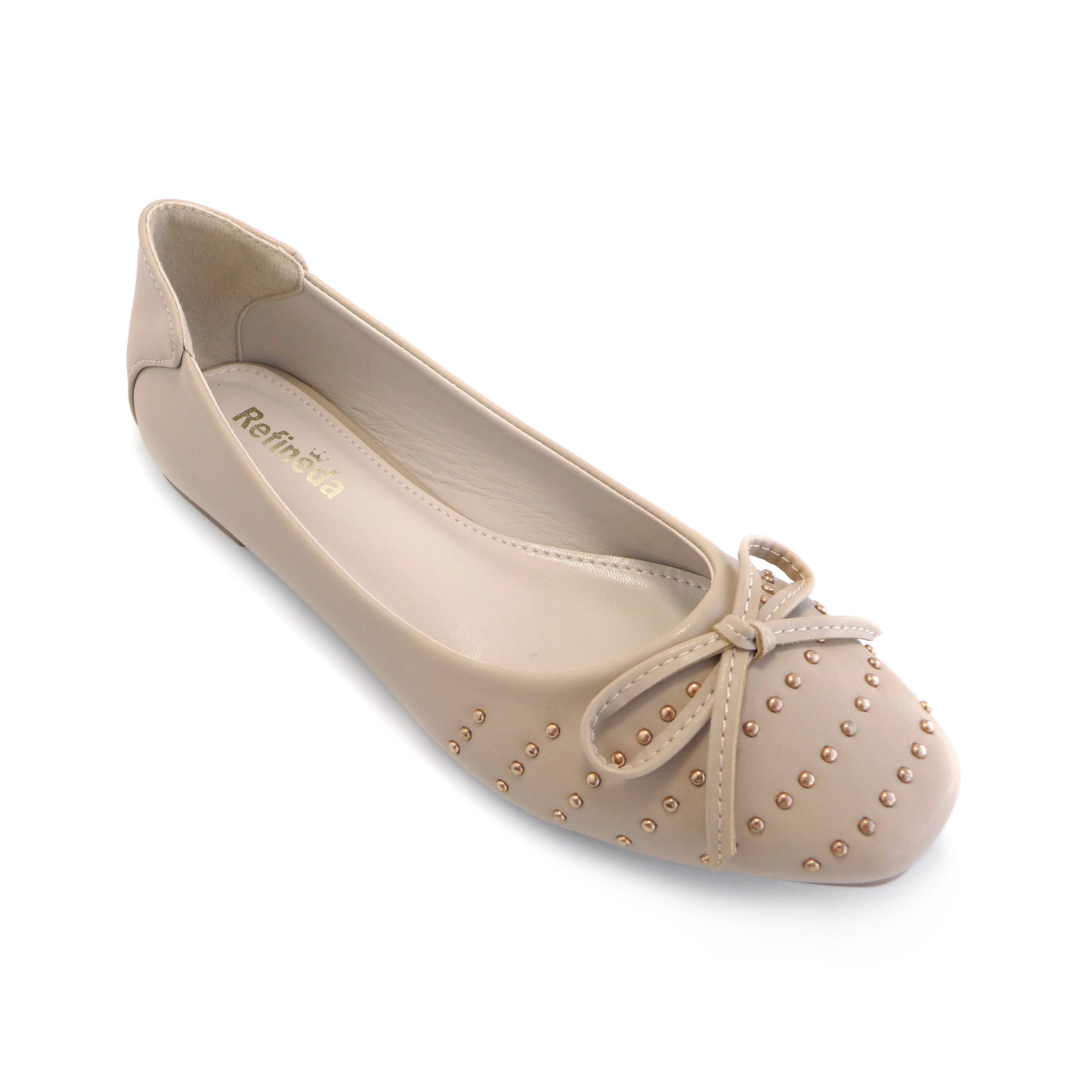 Refineda အမျိုးသမီးတစ်ဦးတည်း-ရိုးရှင်းသော Ballerina လမ်းလျှောက် Flats ဖိနပ်