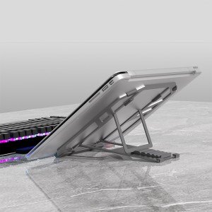Сгъваема стойка за лаптоп в стил Cyberpunk, сгъваема стойка за настолен лаптоп, съвместима с MacBook Pro/Air, HP, Lenovo, Sony, Dell, още 9-17 инчови лаптопи