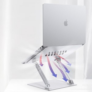 Јефтино алуминијумско вертикално алуминијумско постоље за лаптоп прилагодљиво паковање