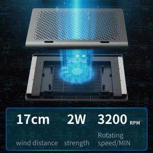 Populaarne ventilaatorite ventilaatori jahutuspadi sülearvuti jahuti jaoks, reguleeritava kõrgusega