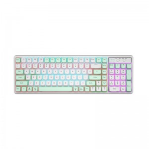 CGNIONE-99 Keyboard mekanik, keyboard kantor, dengan lampu latar RGB, mode cahaya dapat disesuaikan