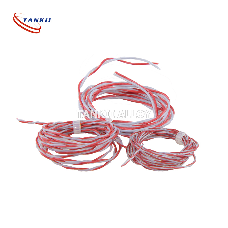J Type Thermocouple Wire Extension Wire 24AWG 0.51mm e nang le PTFE / Fiberglass Insulation le Jacket
