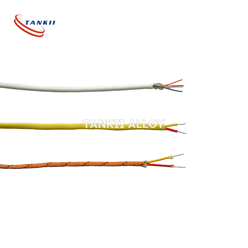 Cable y alambre de termopar de compensación tipo K/PT100/PT1000 de fabricación