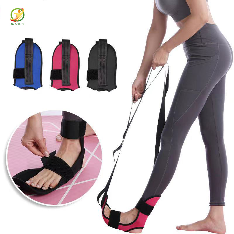 Comfortabele voetrekbanden Kuitbrancard Yoga Revalidatie Stretchband