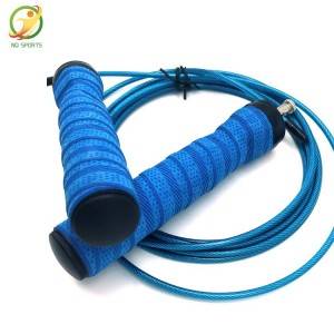 Bag-ong disenyo nga PVC cord custom skipping speed jump rope nga adunay pribadong logo fitness Accessories