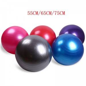 Fitness Equipment Anti Burst No Slip Yoga Balance Ball, Pag-ehersisyo sa Pilates Yoga Ball nga adunay Quick Foot Pump