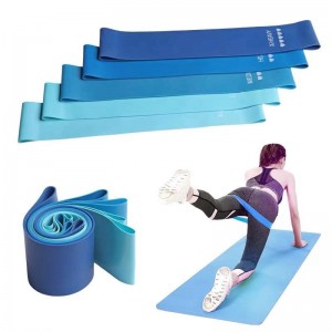 Gym fitness Oanpaste printe logo Yoga Stretch Band Latex oefening mini loop band ferset band sets