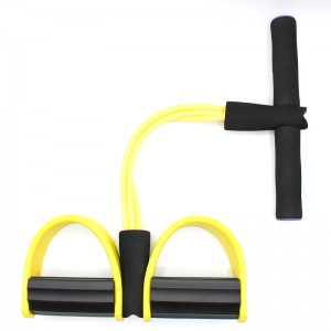 Venda Atacado tubo de exercício de fitness látex g tipo faixas de resistência com manga treinamento yoga ginásio máquina conjunto banda de treino