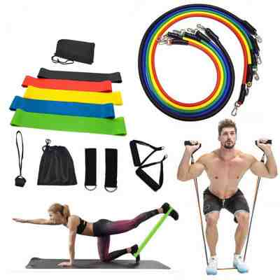Resistance band hip and leg training