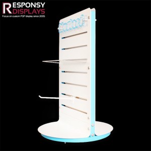 Hot-Sale Fashionable Countertop Rotating Display Rack With Pegs For Mustard
