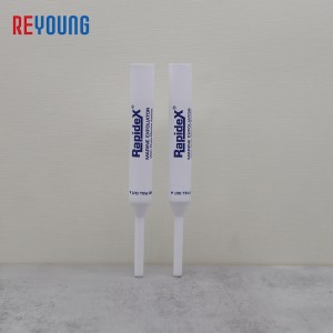 Tubi vuoti personalizzati con punta in cotone PE Tubo morbido per imballaggio in plastica cosmetica stampata bianca