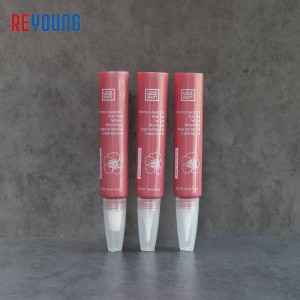 Custom Slim Squeeze Lip Balm Tube Eco Friendly Empty Chapstick Plastic Tubes With Lipgloss Brush