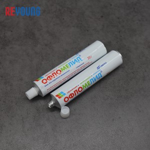 Tubo blando de aluminio para envases de crema para manos, tubo de aluminio plegable de metal con impresión offset