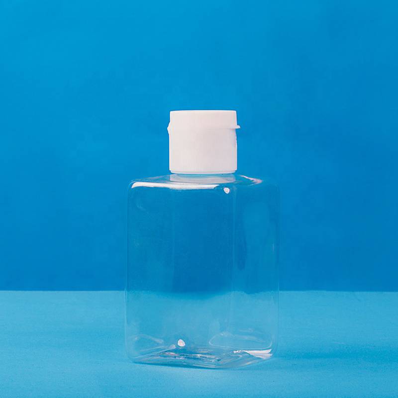 Botella de plástico PET desinfectante de mans transparente de tamaño personalizable