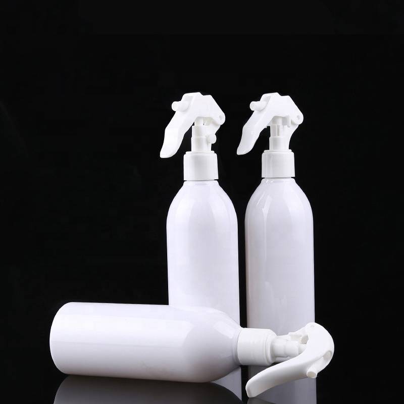 Botella de spray PET de plástico transparente con gatillo de detergente líquido