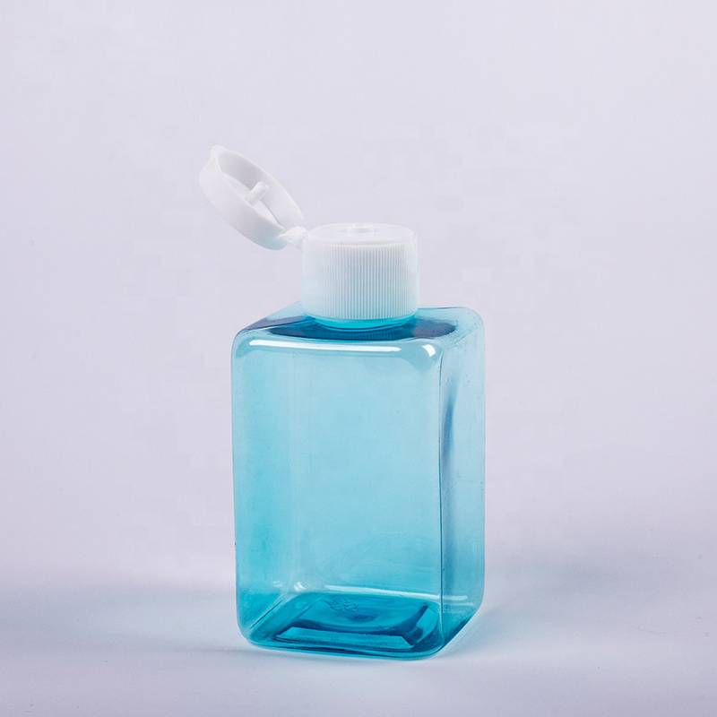 Botella de plástico desinfectante PET con tapa a presión