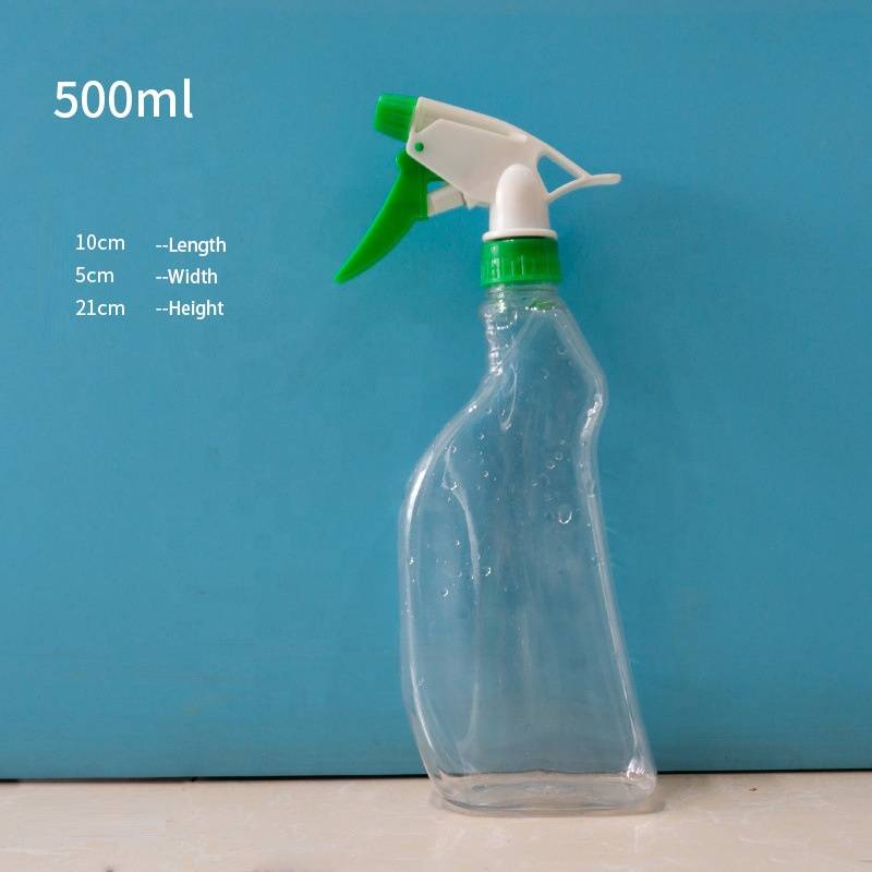 Botella de spray de limpeza de inodoro baleira con gatillo de boquilla de pulverización