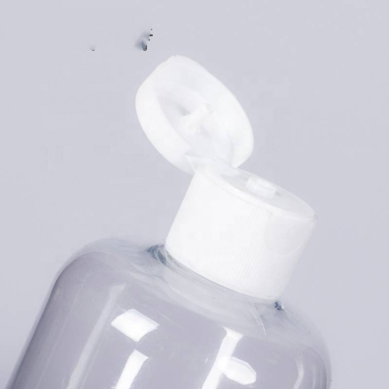 Henger alakú átlátszó préselhető PET műanyag palackok folyékony szappanokhoz