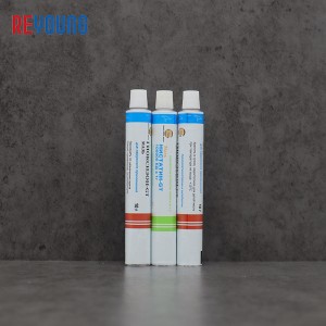 Embalaje cosmético de tubo de aluminio plegable ambiental personalizado con impresión offset para crema de manos de pomada de tinte