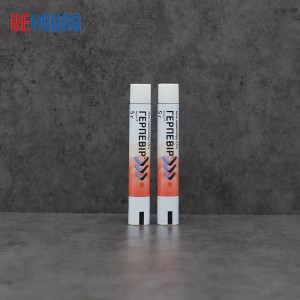 Tub d'alumini d'impressió de colors plegable buit de 40 g 50 g 60 g amb tap de rosca per a embalatge de pintura a l'oli de crema de tint de cabell