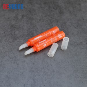 Wholesale Eco-friendly Biodegradable Squeeze Plastic Tube With Silicone Brush Applicator For Cosmetic Packaging