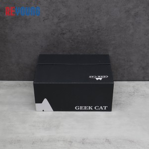 कालो चुम्बकीय उपहार बक्स - कालो कडा चुम्बकीय बन्द प्याकिङ कार्डबोर्ड बक्सहरू प्याकेजिङका लागि लक्जरी उपहार बक्स - Reyoung