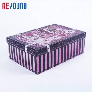 China supplier luxury purple cardboard rigid chocolate box with lid
