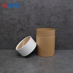 Custom Food Grade Biodegradable Round Cylinder Kraft Cardboard Paper Tube Packaging Cans