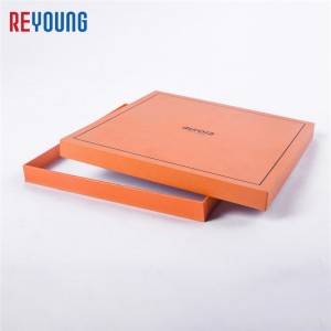 China supplier orange cardboard paper box with lid