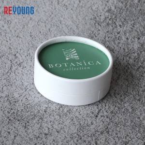 luxury loose powder packing paper tube with green lid