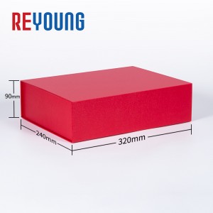 Piros díszdobozok olcsó dobozok szállító karton cipő összecsukható személyre szabott extra nagy lapos csomagolás
