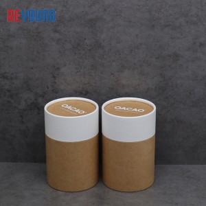 Pyöreä putkilaatikko - Ylellinen Kraft-pakkauspaperilaatikko syntymäpäiväkynttilään tai suklaapatukkalle - REYOUNG