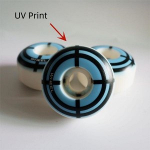 UV پرنٹ کسٹم اسکیٹ بورڈ وہیل 52mm 99A آؤٹ ڈور اسکیٹ وہیل