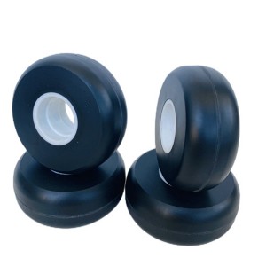 Roda de skate de poliuretano SHR90A negra de 61 mm