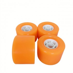 Goedkope fabrieksprijs 90X62 Pu oranje 4610Pc verlengd longboardwiel met witte gaten