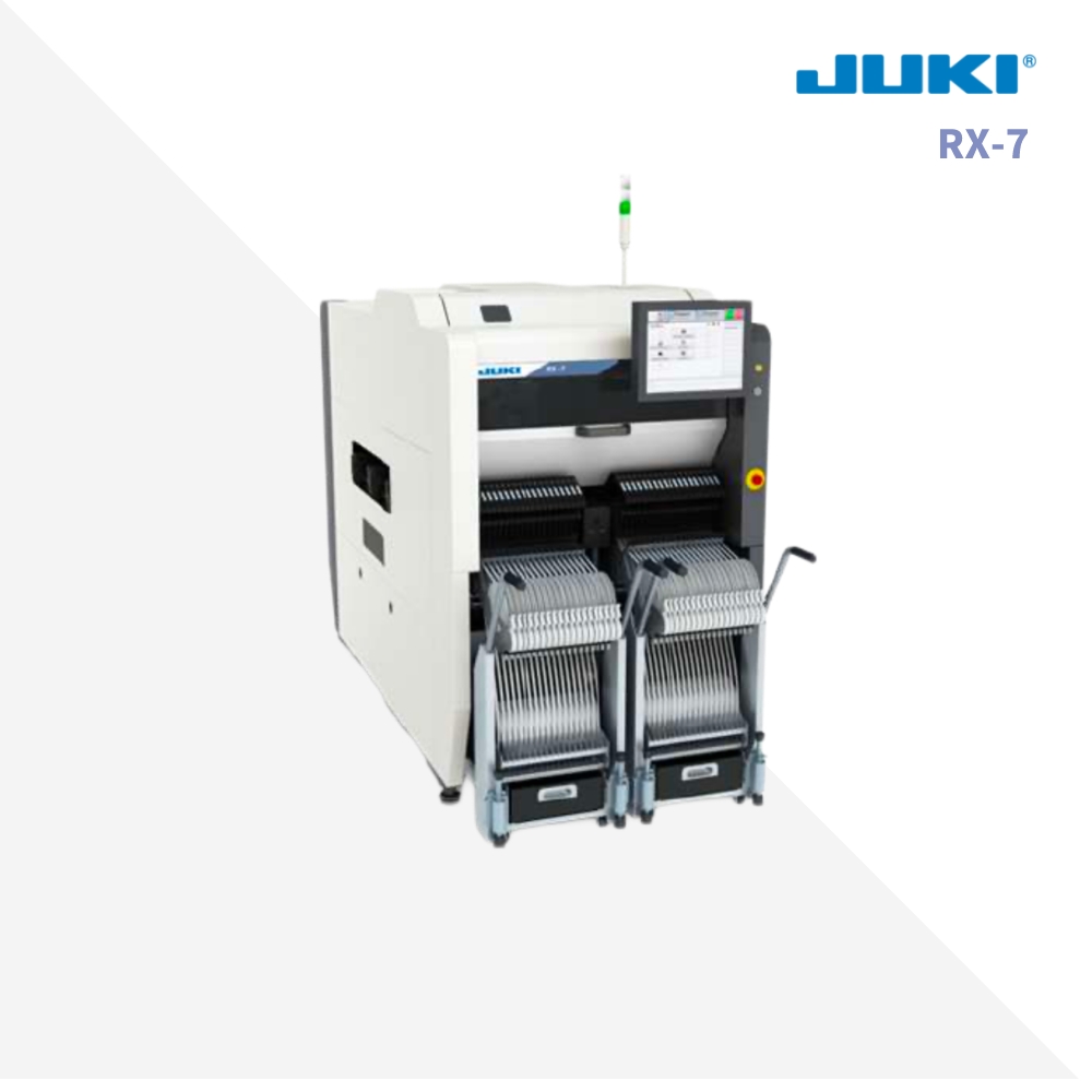 JUKI RX-7 हाय स्पीड कॉम्पॅक्ट मॉड्यूलर माउंटर, चिप माउंटर, पिक आणि प्लेस मशीन