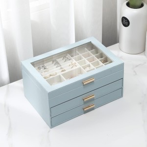 Jewelry Box for Women,  Large Jewelry Display Case for Necklace Bracelet Earrings Rings Storage for Dresser