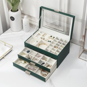 Jewelry Box for Women,  Large Jewelry Display Case for Necklace Bracelet Earrings Rings Storage for Dresser