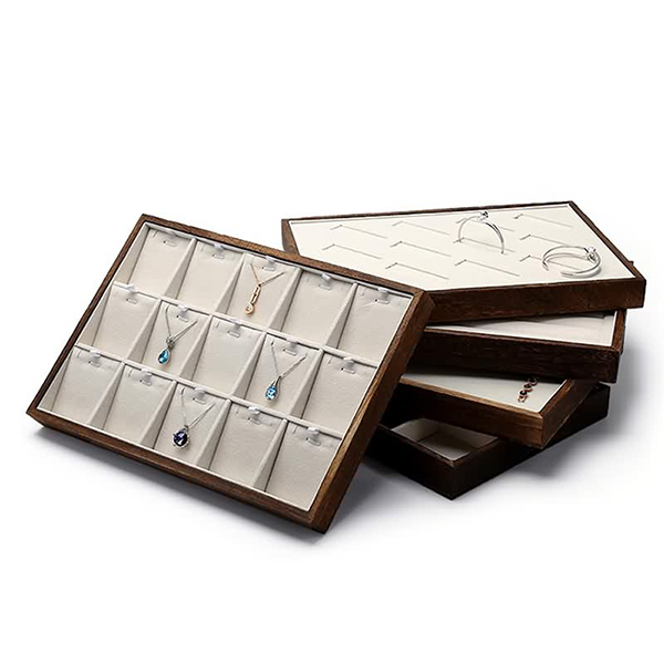 Wood jewelry display jewelry trays wholesale cu...